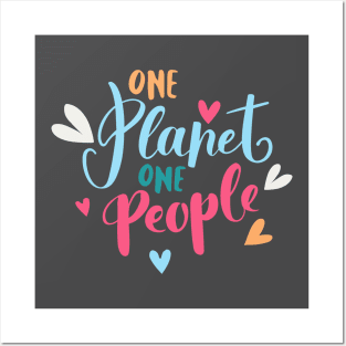 One Planet, One People - mankind is one family Posters and Art